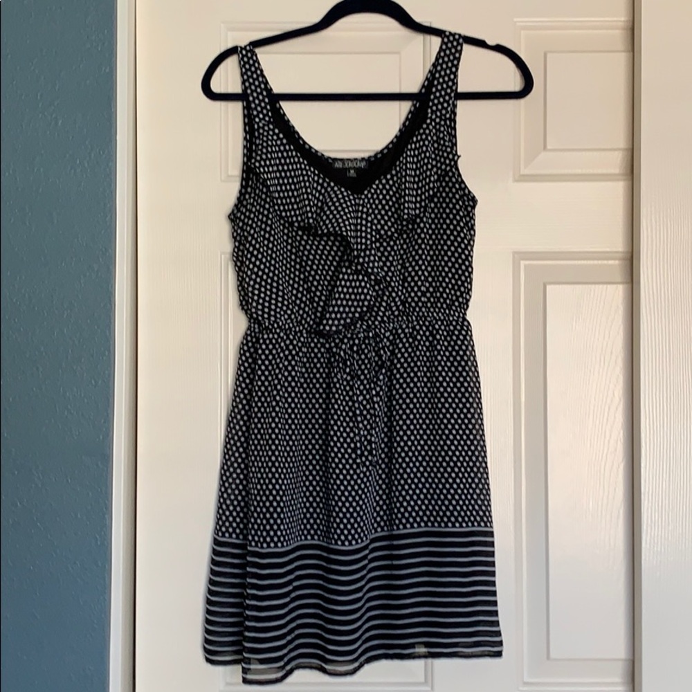 BeBop black and whit polka dot dress, size M